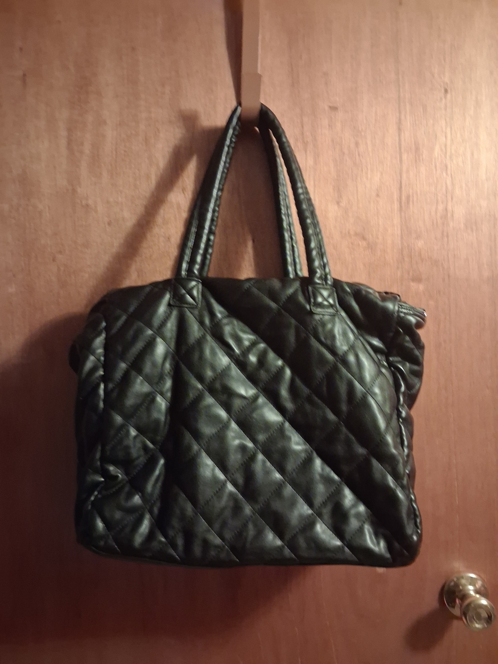 Urban Originals Quilted Black Tote Bag